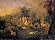 WATTEAU, Antoine The Bivouac china oil painting artist